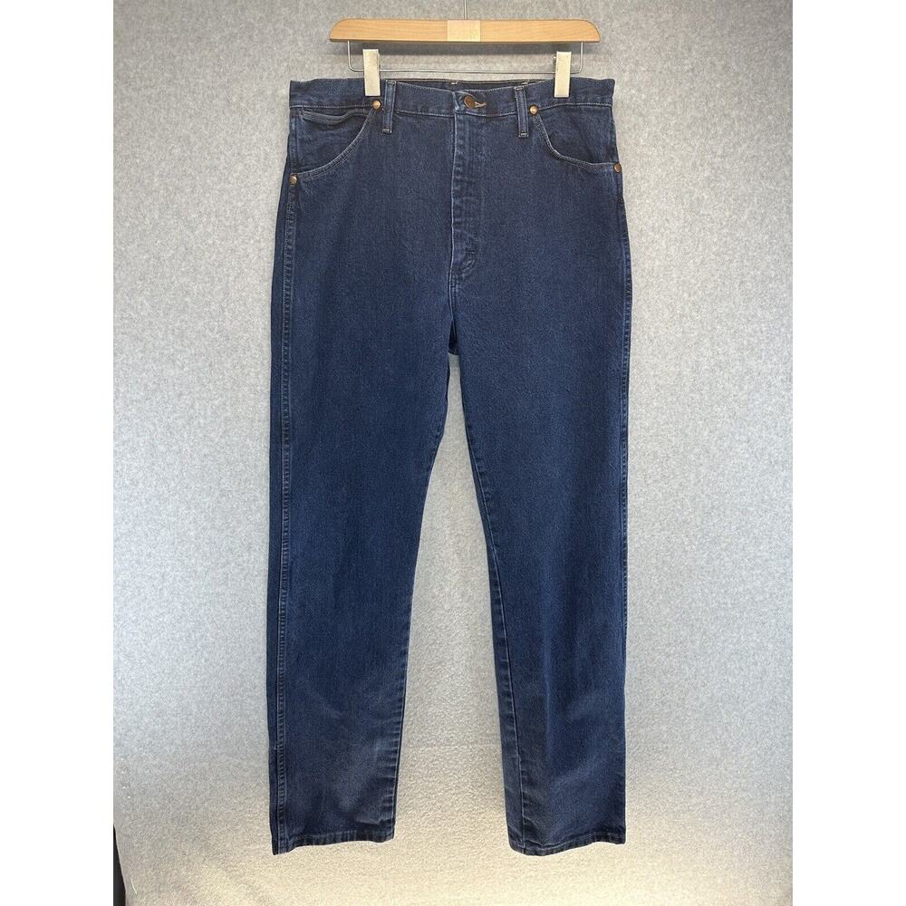 Wrangler Mens Jeans Size W34 X L34 (As Measured) Blue Straight Leg with Pockets